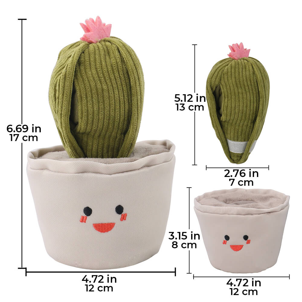 Jouet Cactus en peluche jouet couineur pour chien jouet interactif distributeur lent