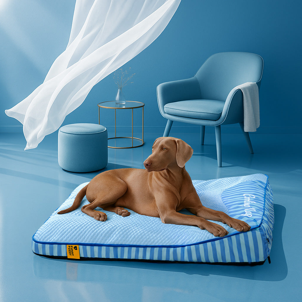 Grand Tapis Rafraichissant Chien Lavable Antidérapant pour Chiens d'Extérieur - Sieste Refroidissante
