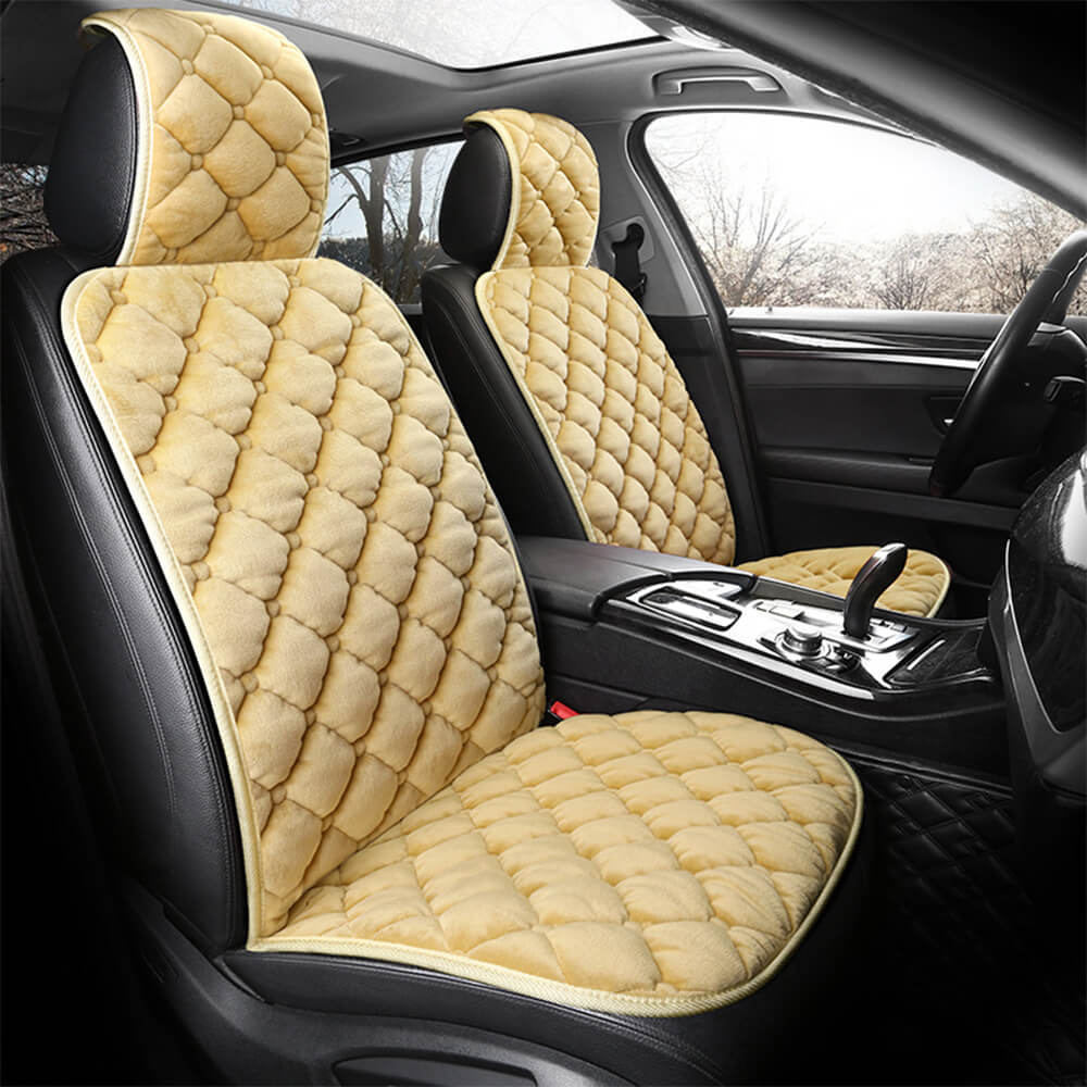 Coussin de siège de voiture en peluche de luxe épais et chaud