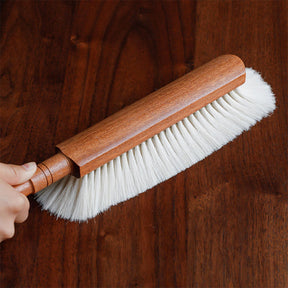 Brosse de nettoyage multifonction à poils de laine et manche en bois de santal