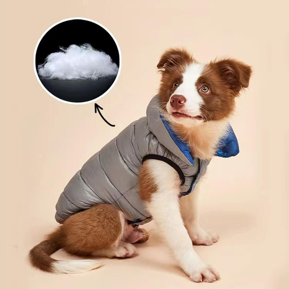 Veste réversible légère et chaude pour chien