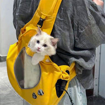 Sac de transport pour chat en toile respirante en forme de cœur