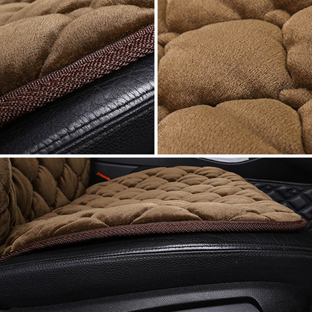 Coussin de siège de voiture en peluche de luxe épais et chaud