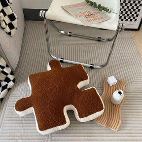 Coussin de siège de canapé en peluche puzzle créatif