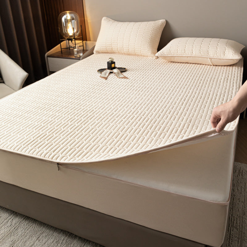 Protège-matelas imperméable à zip doux et antibactérien enveloppant