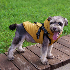 Veste harnais pour chien ajustable confortable et isolée avec capuche