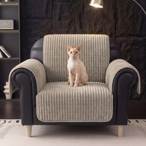 Housse fauteuil de canapé imperméable en flanelle douillette une pièce protection antidérapante
