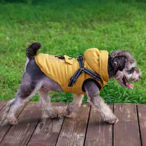 Veste harnais pour chien ajustable confortable et isolée avec capuche