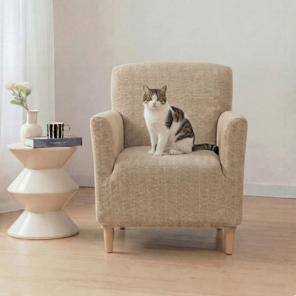 Housse de fauteuil, canapé extensible confortable et résistante aux griffures.