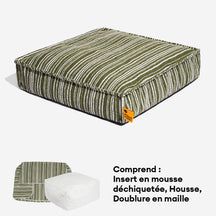 Pouf de rangement durable et lit pour chien - Funnyfuzzy SnugNest
