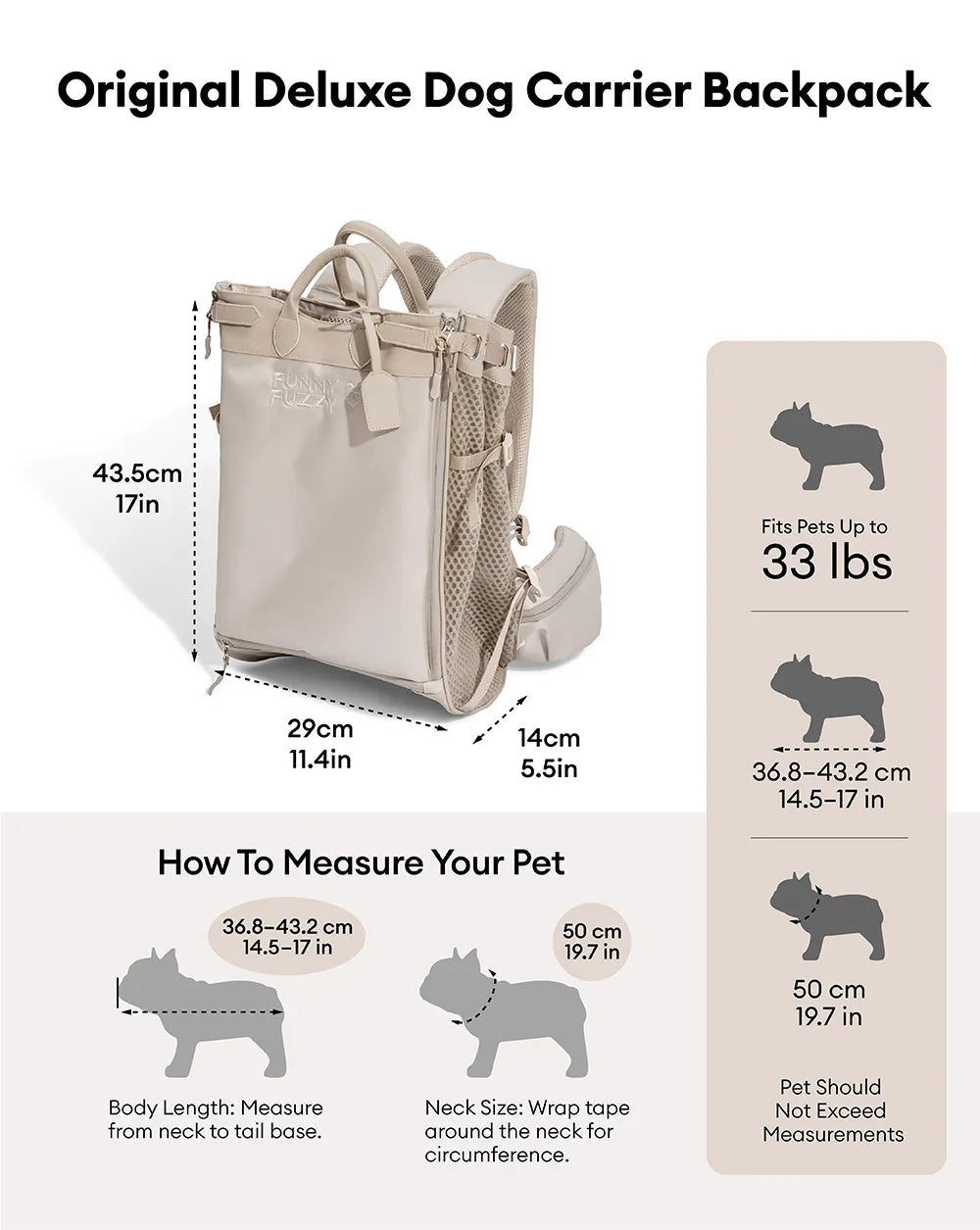 Sac à dos de transport pour chien - Urban Roaming