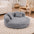 Lit orthopédique pour chien en peluche douce ultra-douce avec oreillers - Niche douillette avec donut amovible.