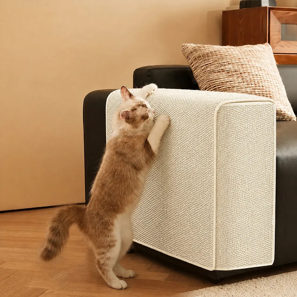 Housse de protection pour accoudoirs de canapé en faux sisal résistant aux rayures, ajustable, pour chats