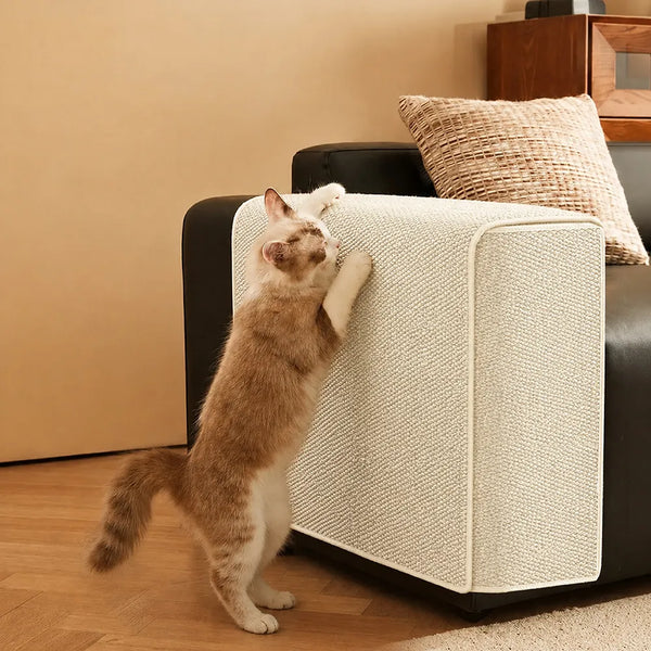 Housse de protection pour accoudoirs de canapé en faux sisal résistant aux rayures, ajustable, pour chats