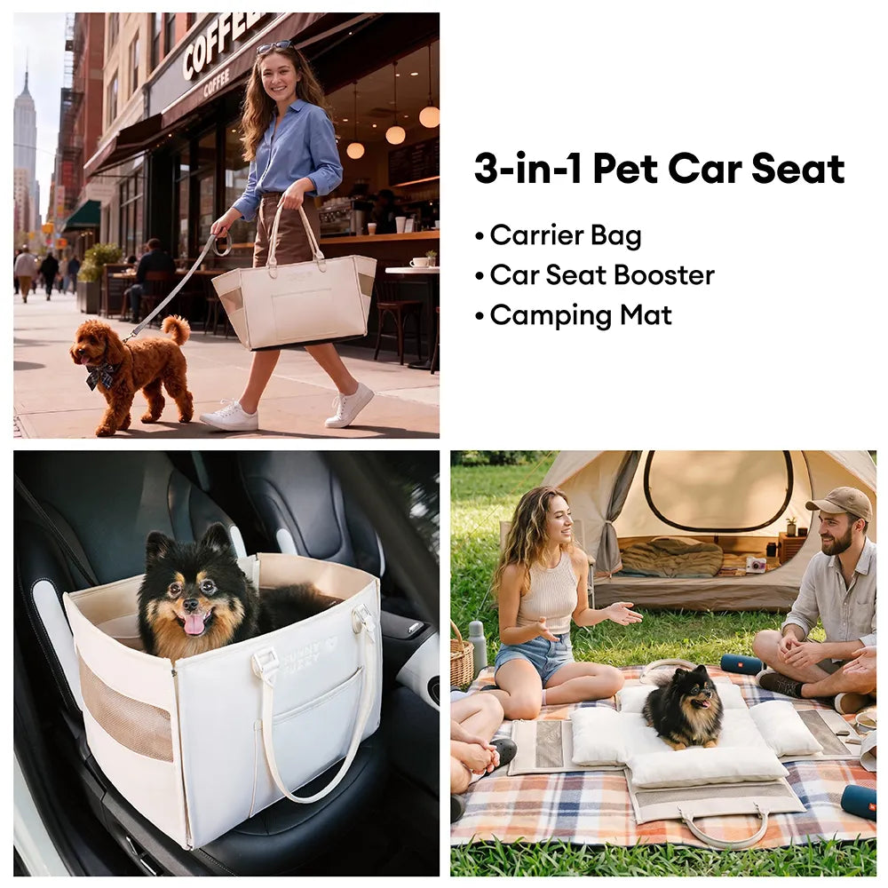 Siège Auto pour Chien avec Ceinture de Sécurité - Urban Roaming