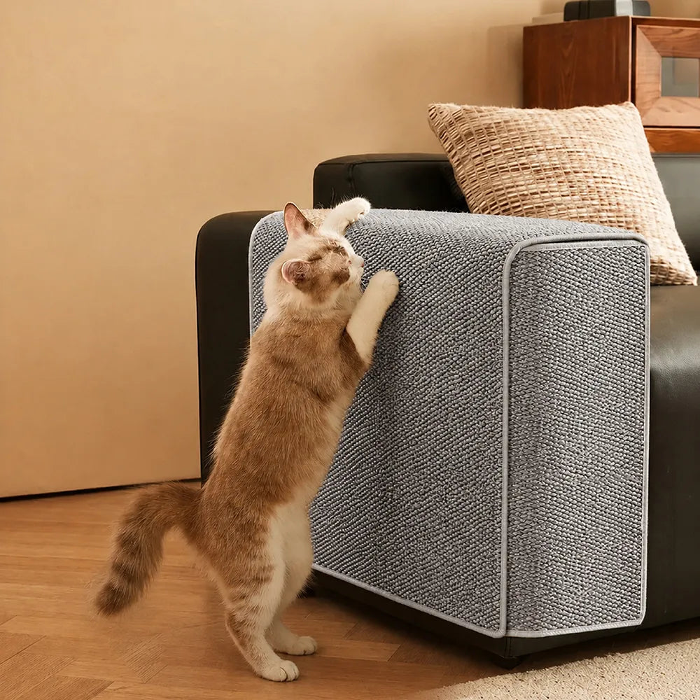 Housse de protection pour accoudoirs de canapé en faux sisal résistant aux rayures, ajustable, pour chats