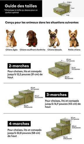 Escalier pour chien pliable avec rangement et condo - Funnyfuzzy SnugNest