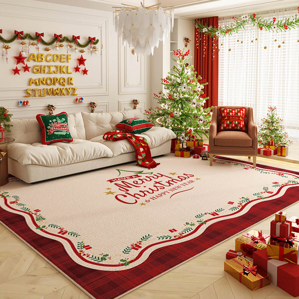 Tapis décoratif antidérapant de Noël - Ensemble cadeau 3pcs