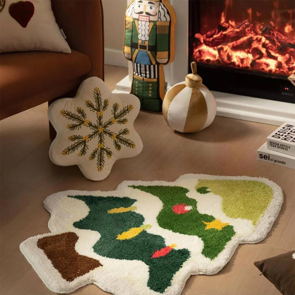 Tapis décoratif antidérapant de Noël - Ensemble cadeau 3pcs