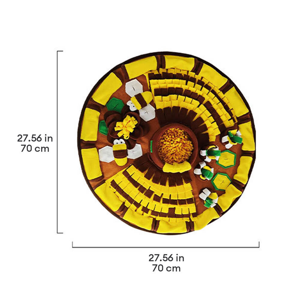 Tapis de Fouille pour Chien en Forme de Pot de Miel avec Squeak et Alimentation Lente