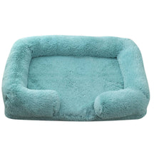 Lit pour Chien - Profond Sommeil avec Support Carré en Peluche Longue