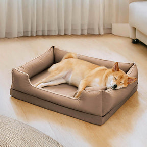 Lit pour chien style nordique imperméable anti-rayures lavable avec coussin