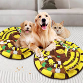 Tapis de Fouille pour Chien en Forme de Pot de Miel avec Squeak et Alimentation Lente