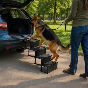 Escaliers pour chiens pliants et portables à 4 étapes antidérapants