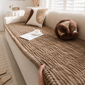 Tapis pour animaux en flanelle douce imperméable, respirant, anti-dérapant pour canapé.