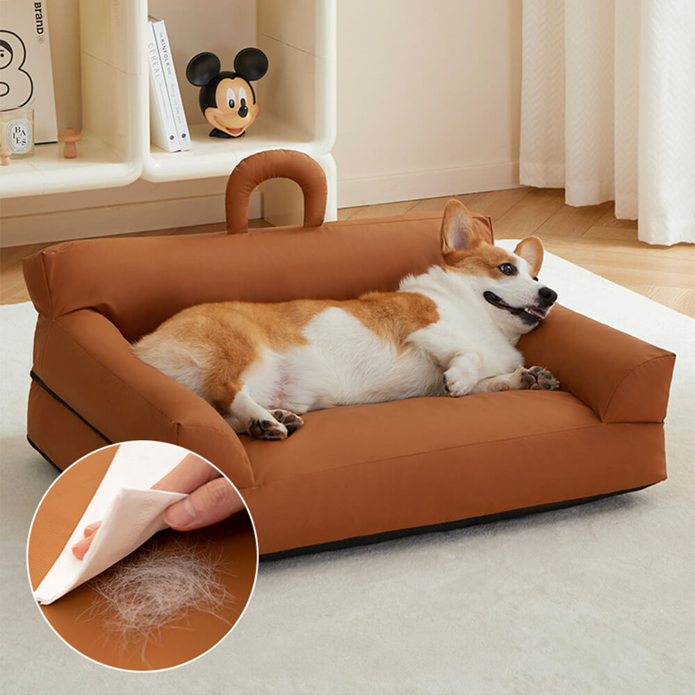 Canapé-lit moderne et confortable pour chien et chat avec dossier imperméable