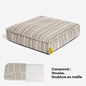 Pouf de rangement durable et lit pour chien - Funnyfuzzy SnugNest