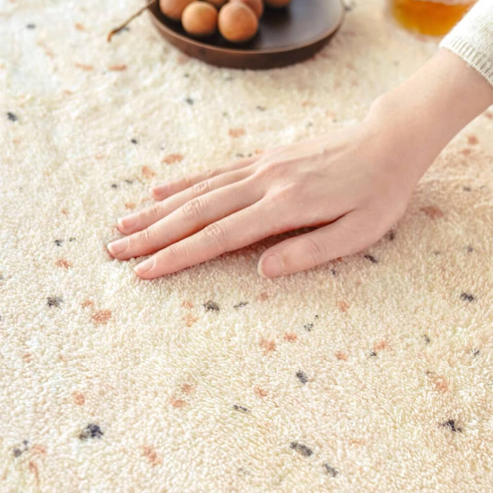 Tapis d'intérieur en fausse fourrure de forme irrégulière et doux