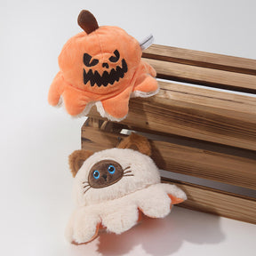 Halloween Pieuvre Citrouille Pirate Jouet Réversible en Peluche pour Chien