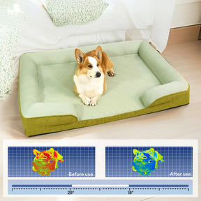 Lit Sofa pour Chien Grand et Lavable Orthopédique Tapis Rafraichissant Chien - Extérieur