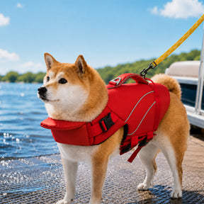 Gilet de sauvetage pour chien avec support de menton amovible