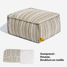 Pouf de rangement durable et lit pour chien - Funnyfuzzy SnugNest