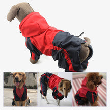 Imperméable Complet pour Chien en Tissu Oxford avec Jambes et Capuche