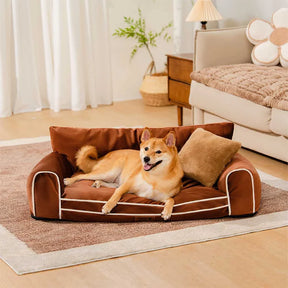 Lit chien orthopédique velours de soie deluxe coussin amovible - RegalRest