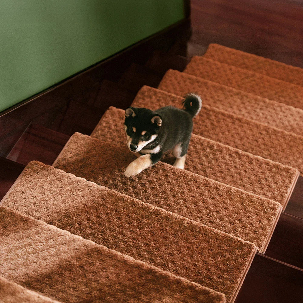 Garde-corps en velours doux pour les escaliers intérieurs, adaptés aux animaux de compagnie, sans adhésif, tapis antidérapants pour escaliers.
