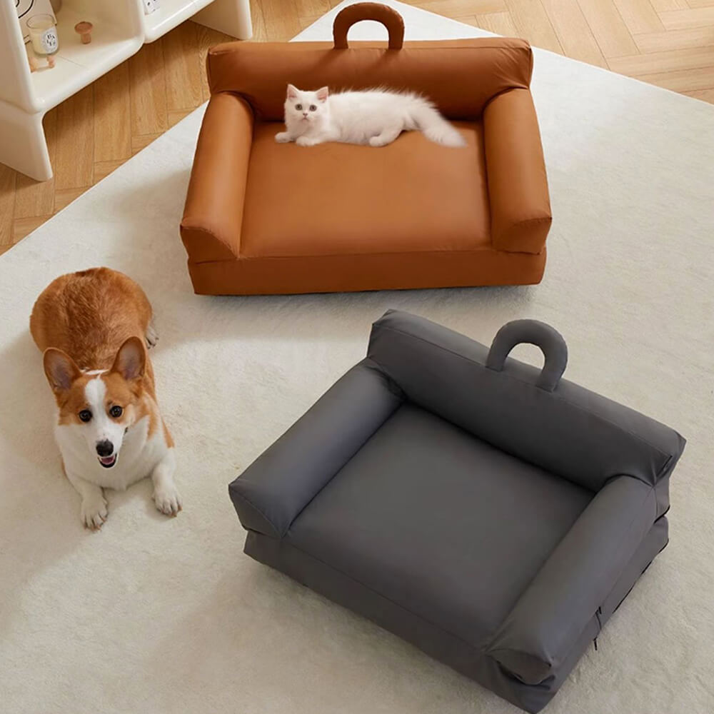 Canapé-lit moderne et confortable pour chien et chat avec dossier imperméable