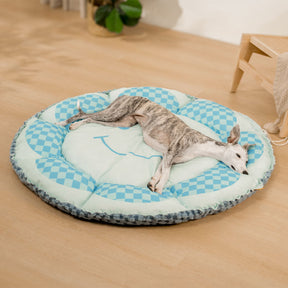 Matelas rond réversible pour chien à double face avec fonction refroidissante