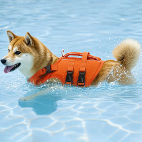 Gilet de sauvetage pour chiens ajustable avec bandes réfléchissantes pour chiens de taille moyenne et grande