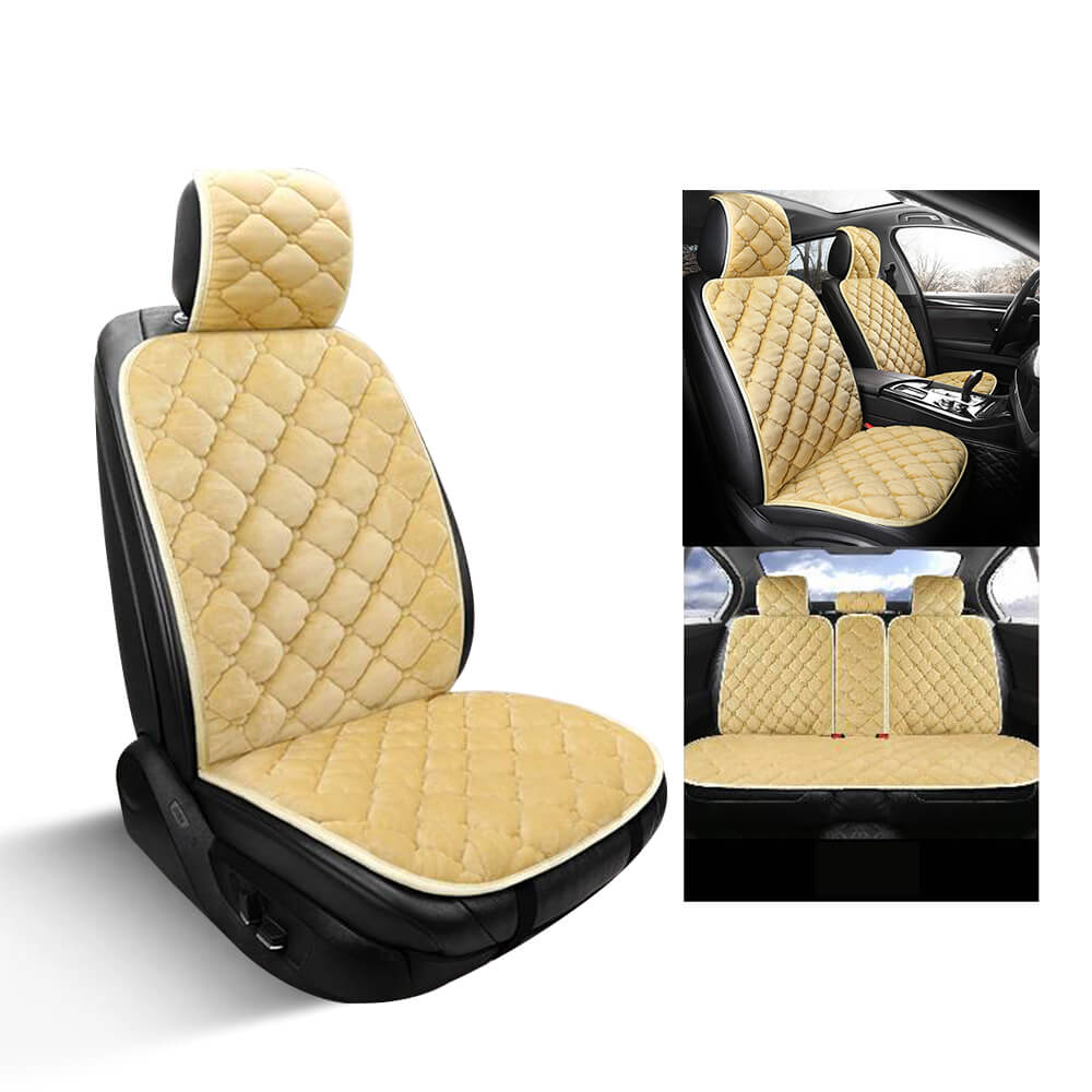 Coussin de siège de voiture en peluche de luxe épais et chaud