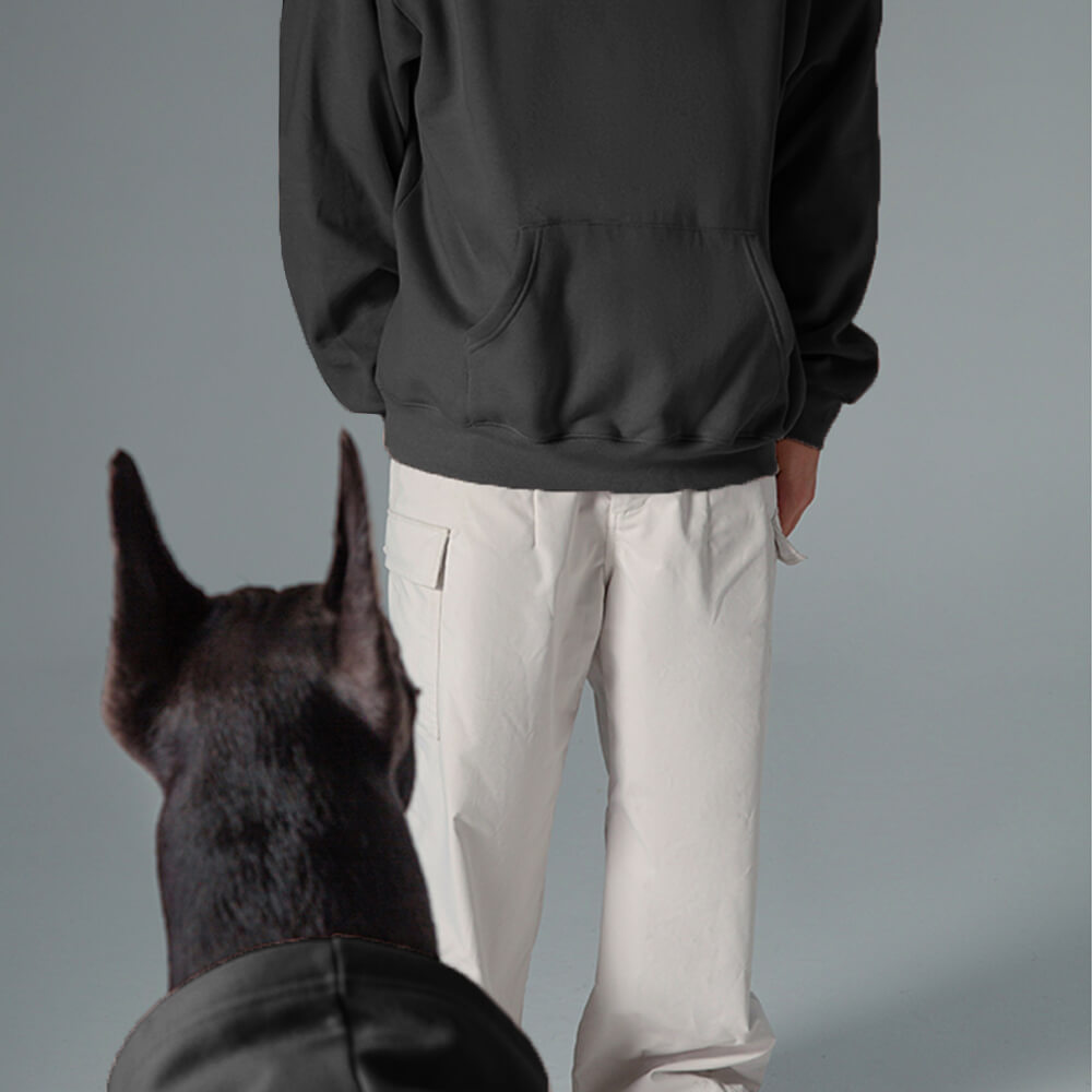 Pull à Capuche Uni pour Chien et Propriétaire en Coordination