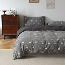 Parure en coton jacquard tricoté avec petit chiot mignon