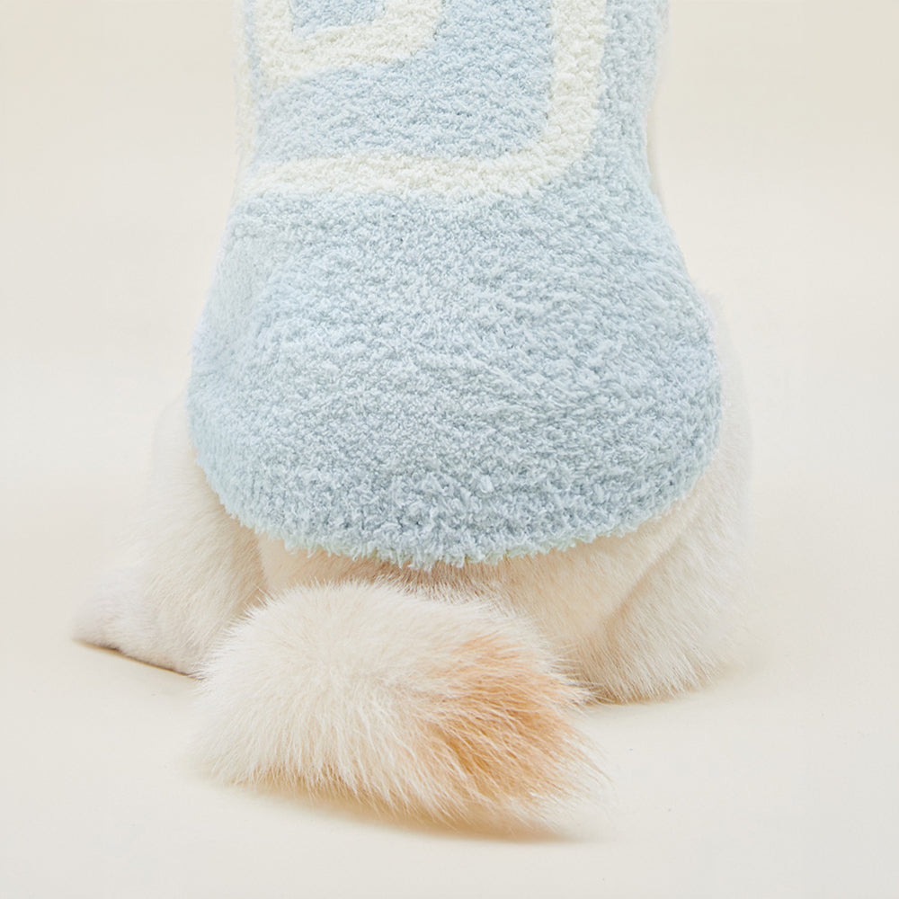 Ensemble de Loungewear Peluche Bouclée Tricoté Confortable pour Animaux et Propriétaires