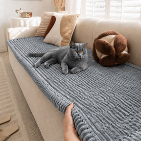 Tapis pour animaux en flanelle douce imperméable, respirant, anti-dérapant pour canapé.