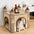 Lit tente orthopédique douillet pour chien style château de jeu intérieur pour enfants - Fairytale Dreamland