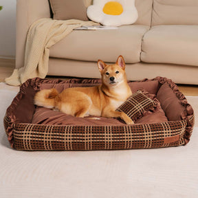 Lit pour chien classique luxueux et confortable lavable - Bliss Bolster