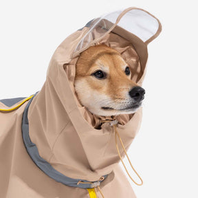 Imperméable réfléchissant réglable avec poche pour chien et maître - Restez au sec